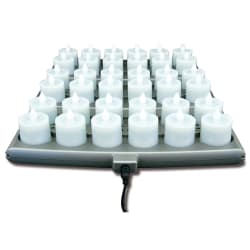 Hollowick HFRP36-CL 1 1/2" Round LED Flameless Votive Candles Set w/ Cha... Replacement Image