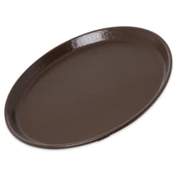 Carlisle 11" Round Griptite™ 2 Serving Tray - Fiberglass, Brown (1100GR2... Replacement Image