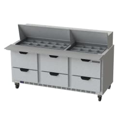 Beverage-Air SPED72HC-30M-6 72" Hydrocarbon Series Mega Top Sandwich/Sal... Replacement Image