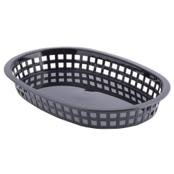 Tablecraft 1076BK Chicago Platter Basket - 10 1/2 x 7 x 1 1/2", Polyprop... Replacement Image