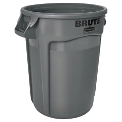Rubbermaid FG264360GRAY 44 gallon Brute Trash Can - Plastic, Round Replacement Image