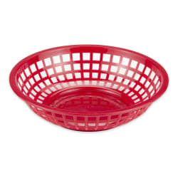 GET 8" Round Bread & Bun Basket, Plastic, Red (RB-820-R) Replacement Image