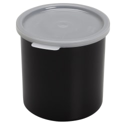 Cambro CP15110 1 1/2 qt Salad Crock with Lid - Polypropylene, Black Replacement Image