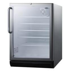 Summit SCR600BGLCSS 23 5/8" W Undercounter Refrigerator w/ (1) Section &... Replacement Image
