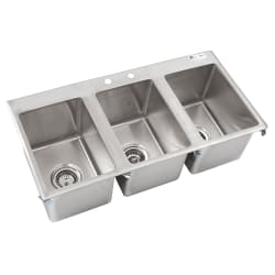 John Boos PB-DISINK101410-3 (3) Compartment Drop-in Sink - 10" x 14&quot... Replacement Image