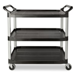 Rubbermaid FG409100BLA 3 Level Polymer Utility Cart w/ 300 lb Capacity, Raise... Replacement Image
