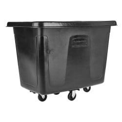 Rubbermaid FG461200 BLA Trash Cart w/ 400 lb Capacity, Black Replacement Image