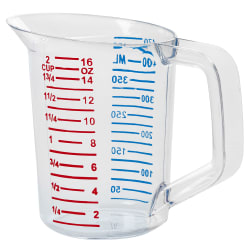 Rubbermaid FG321500CLR 1 pt Bouncer Measuring Cup - Clear Poly Replacement Image