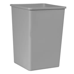 Rubbermaid FG395800GRAY 35 gallon Commercial Trash Can - Plastic, Square Replacement Image