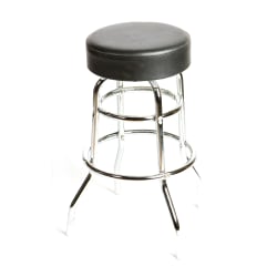 Oak Street Backless Bar Stool w/ Black Vinyl Seat, Chrome (SL2129-BLK) Replacement Image