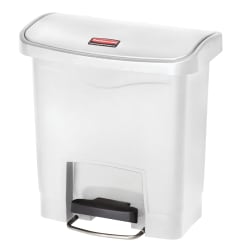 Rubbermaid 1883554 4 gal Rectangle Plastic Step Trash Can, 14 13/16"L x... Replacement Image