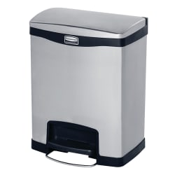 Rubbermaid 1901985 8 gal Rectangle Metal Step Trash Can, 16 53/64" W x 1... Replacement Image