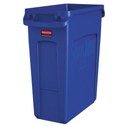 Rubbermaid 1971257 16 gal Rectangle Slim Trash Can, 22"L x 11"W x 2... Replacement Image