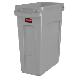 Rubbermaid 1971258 16 gal Rectangle Slim Trash Can, 22"L x 11"W x 2... Replacement Image