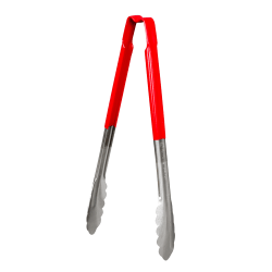 Vollrath 4781240 12"L Stainless Steel Utility Tongs - Red Replacement Image