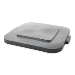Rubbermaid FG352700GRAY Square Flat Trash Can Lid - Plastic, Gray Replacement Image