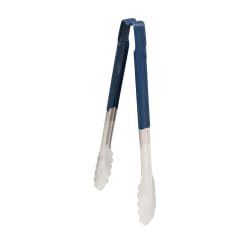 Vollrath 4781230 12"L Stainless Steel Utility Tongs - Blue Replacement Image
