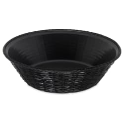 Carlisle 9" Round Bread Basket - Polypropylene, Black (652403) Replacement Image