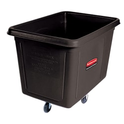Rubbermaid FG460800 BLA Trash Cart w/ 300 lb Capacity, Black Replacement Image