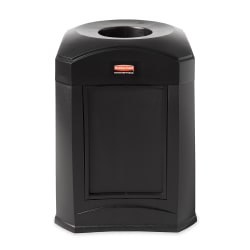 Rubbermaid FG9W0200 BLA 35 gal Landmark Funnel Top Trash Container - Panel Fr... Replacement Image