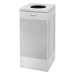 Rubbermaid FGSC14EPLSM 16 gal Indoor Decorative Trash Can - Metal, Silver Replacement Image