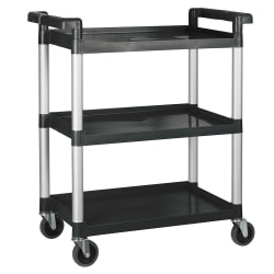 Winco UC-2415K 3 Level Plastic Utility Cart w/ 330 lb Capacity, Raised Ledges Replacement Image
