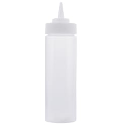 Tablecraft 11253C 12 oz Squeeze Dispenser, Wide Mouth, Polyethylene, Natural Replacement Image