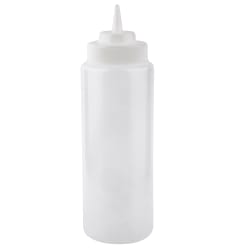 Tablecraft 3263C 32 oz Squeeze Bottle w/ Natural Cone Tip, Polyethylene, Clea... Replacement Image