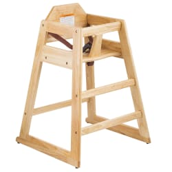 Tablecraft 6565104 29" Stackable Wood High Chair w/ Waist Strap - Rubber... Replacement Image