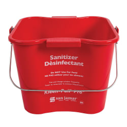 San Jamar KPP196RD 6 qt Kleen-Pail® Pro™ - Plastic, Red Replacement Image