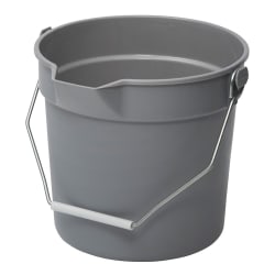 Winco UPP-10G 10 qt Utility Pail w/ Pour Spout - Plastic, Gray Replacement Image