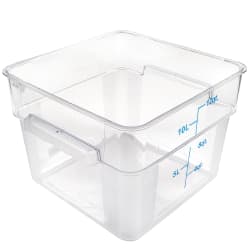 Winco PCSC-12C 12 qt Square Food Storage Container, Polycarbonate, Clear Replacement Image