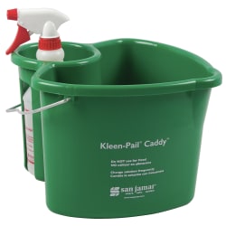 San Jamar KP500 Kleen Pail Caddy, Includes Pail & Spray Bottle Replacement Image