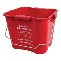 San Jamar KPP256RD 8 qt Kleen-Pail® Pro™ - Plastic, Red Replacement Image