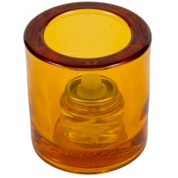Hollowick 5140A Tealight Glass Lamp, Amber, Thick Glass, 2 7/8"H x 2 3/4... Replacement Image