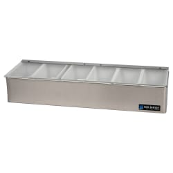 San Jamar B4186L (6) Compartment Bar Garnish Tray - Flat Hinged Lid Replacement Image