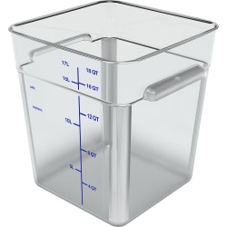 Carlisle 18 qt Square Food Storage Container - Clear (1195507) Replacement Image