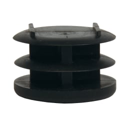 CSL 1" Flat Replacement End Plug for Tray Stand, Black (P136-4-24) Replacement Image