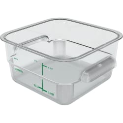 Carlisle 2 qt Square Food Storage Container - Polycarbonate, Clear (1195007) Replacement Image
