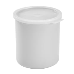 Cambro CP27148 2 7/10 qt Salad Crock with Lid - Polypropylene, White Replacement Image
