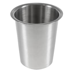 Browne 3 3/4" Round Flatware Cylinder - 5 1/2"H, Solid, Stainless S... Replacement Image