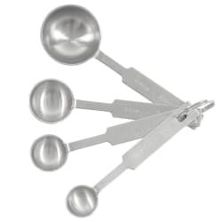 Winco MSPD-4X 4 Piece Deluxe Measuring Spoon Set, Stainless Replacement Image