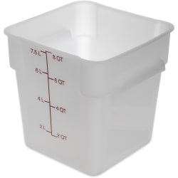 Carlisle 8 qt Square Food Storage Container - Polyethylene, White (11963PE02) Replacement Image