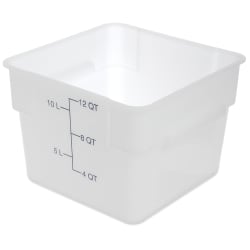 Carlisle 12 qt Square Food Storage Container - Polyethylene, White (11964PE02... Replacement Image