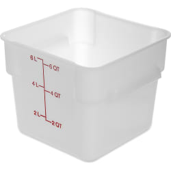 Carlisle 6 qt Square Food Storage Container - Polyethylene, White (11962PE02) Replacement Image