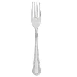 Winco 0005-05 7 3/8" Dinner Fork with 18/0 Stainless Grade, Dots Pattern Replacement Image