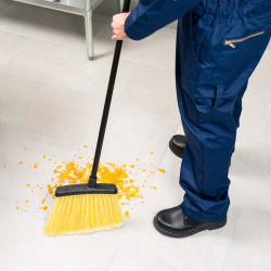 Carlisle 48"L Duo-Sweep® Lobby Broom w/ Angle Bristles & Black Handl... Replacement Image