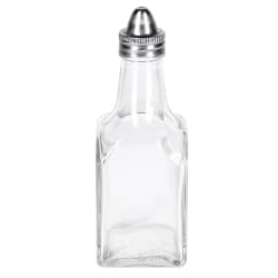 Winco G-104 6 oz Cruet w/ Metal Top - Glass, Clear Replacement Image