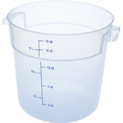 Carlisle 18 qt Round Storage Container - Clear (1096830) Replacement Image