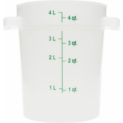 Carlisle 4 qt Round Storage Container - White (1097402) Replacement Image